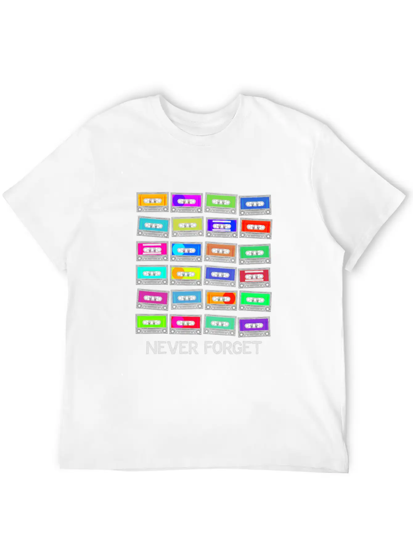 Never Forget Audio Cassette Tape - Never Forget Lightweight Cotton T-Shirt – Daily Comfort Graphic Shirt