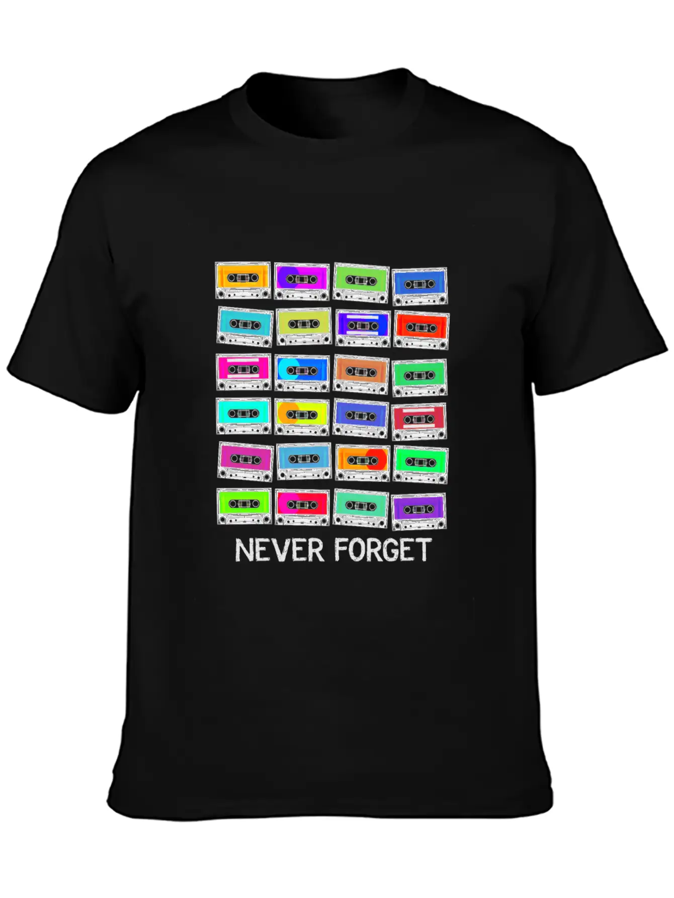 Never Forget Audio Cassette Tape - Never Forget Lightweight Cotton T-Shirt – Daily Comfort Graphic Shirt