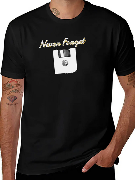 Never Forget The Floppy Disk Lightweight Cotton T-Shirt – Daily Comfort Graphic Shirt