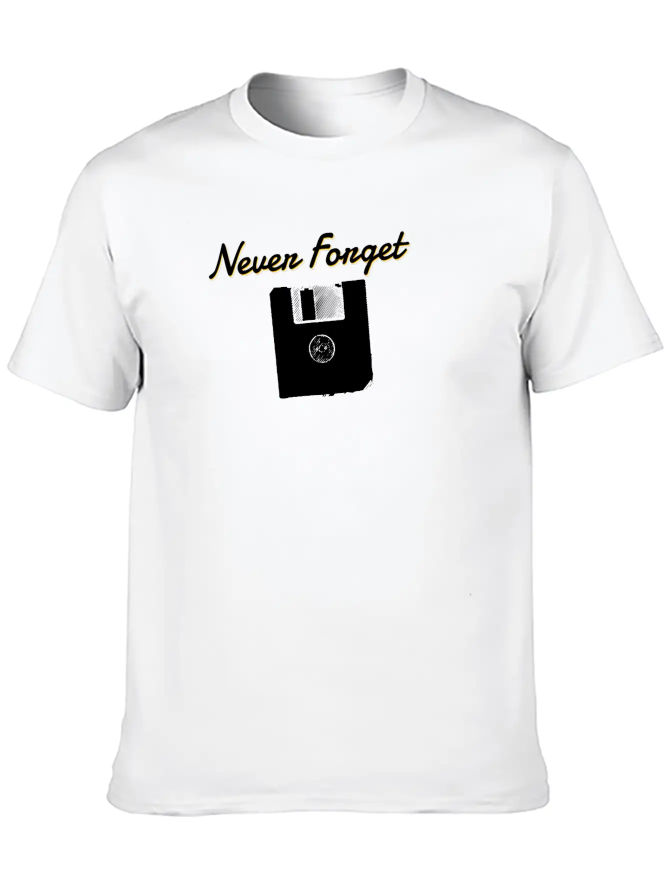 Never Forget The Floppy Disk Lightweight Cotton T-Shirt – Daily Comfort Graphic Shirt
