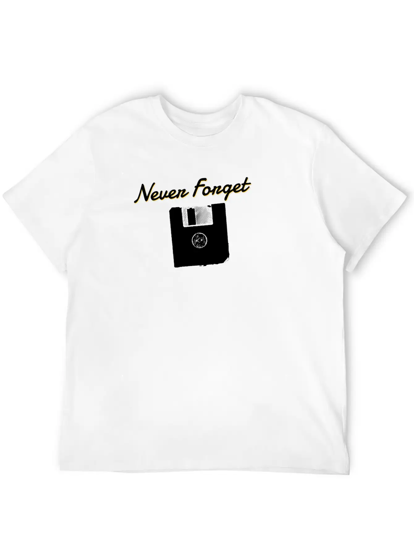 Never Forget The Floppy Disk Lightweight Cotton T-Shirt – Daily Comfort Graphic Shirt