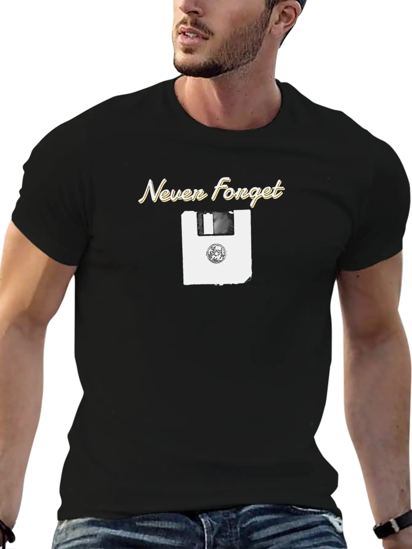 Never Forget The Floppy Disk Lightweight Cotton T-Shirt – Daily Comfort Graphic Shirt