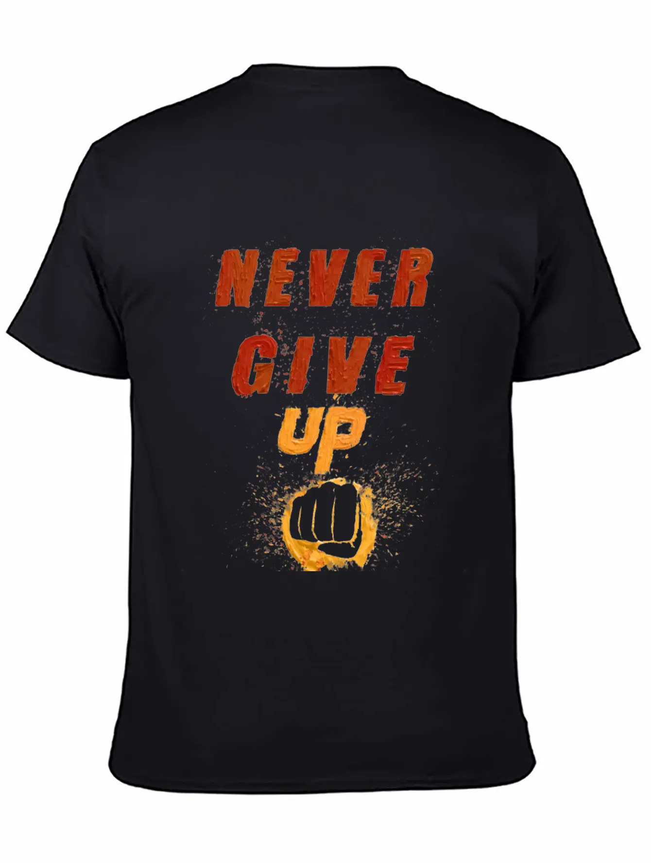 Never Give Up Classic Fit Graphic Tee For Daily Comfort – Unisex Cotton Shirt
