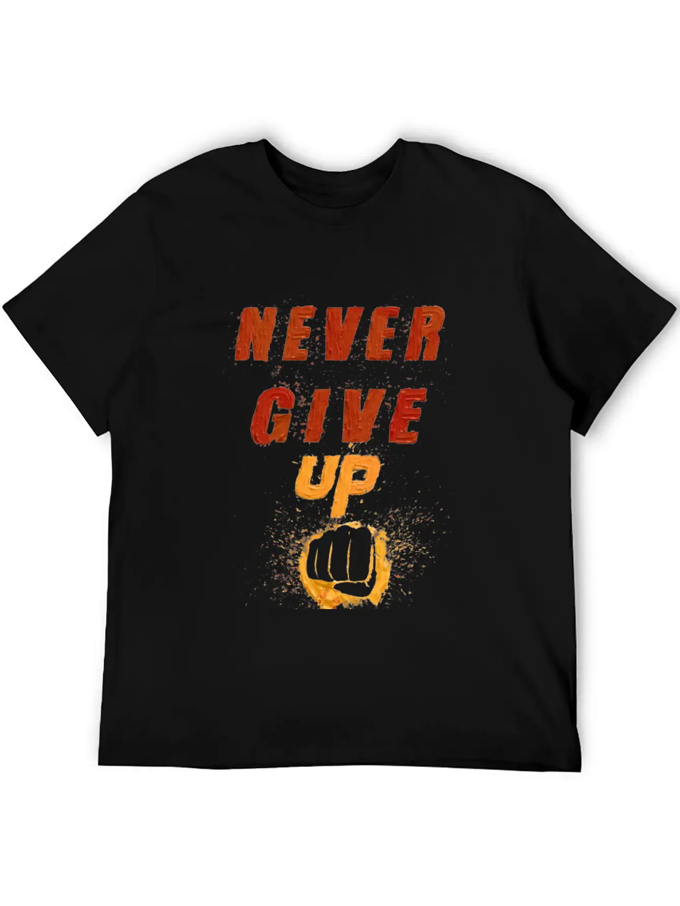Never Give Up Classic Fit Graphic Tee For Daily Comfort – Unisex Cotton Shirt