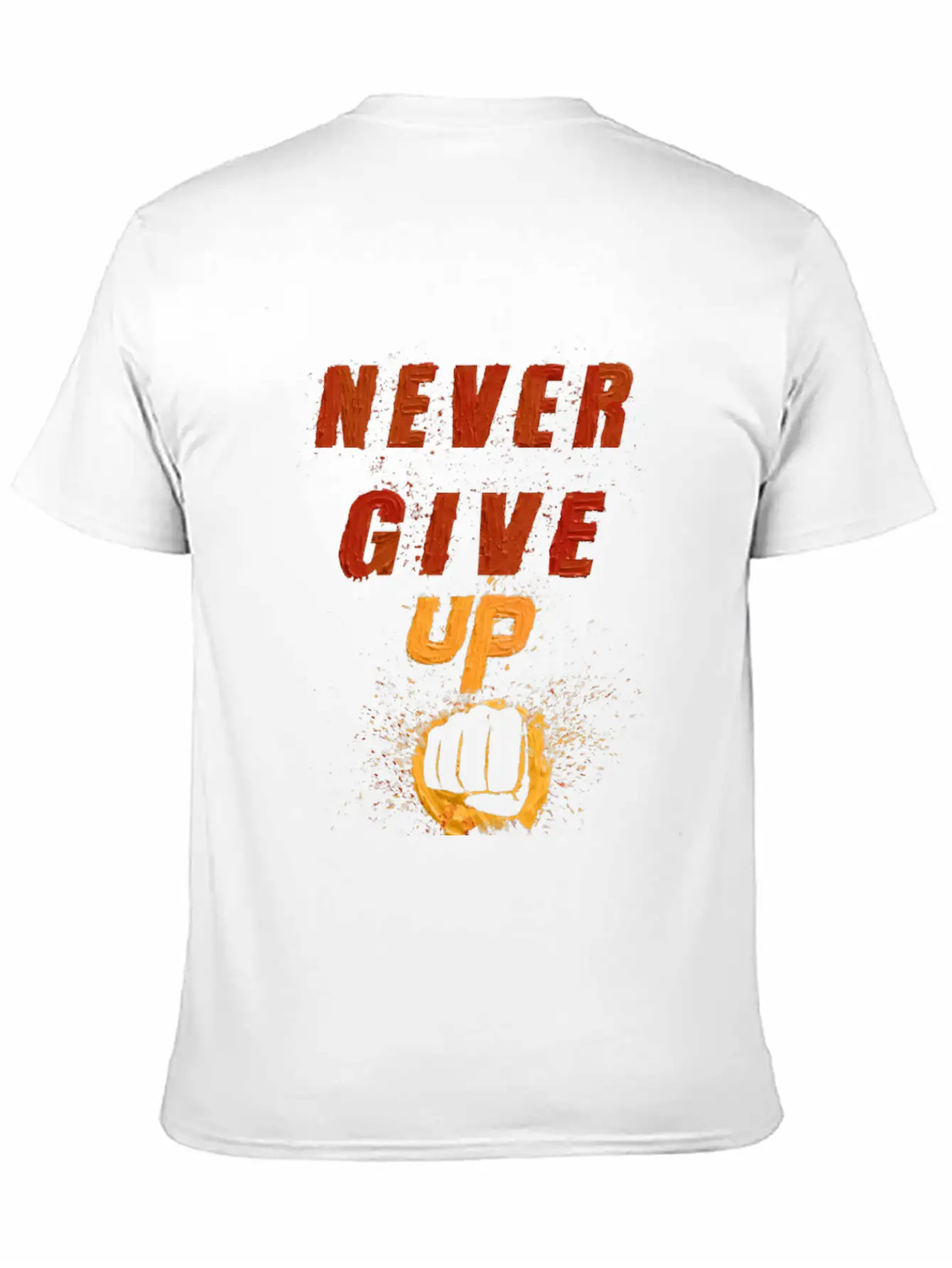 Never Give Up Classic Fit Graphic Tee For Daily Comfort – Unisex Cotton Shirt