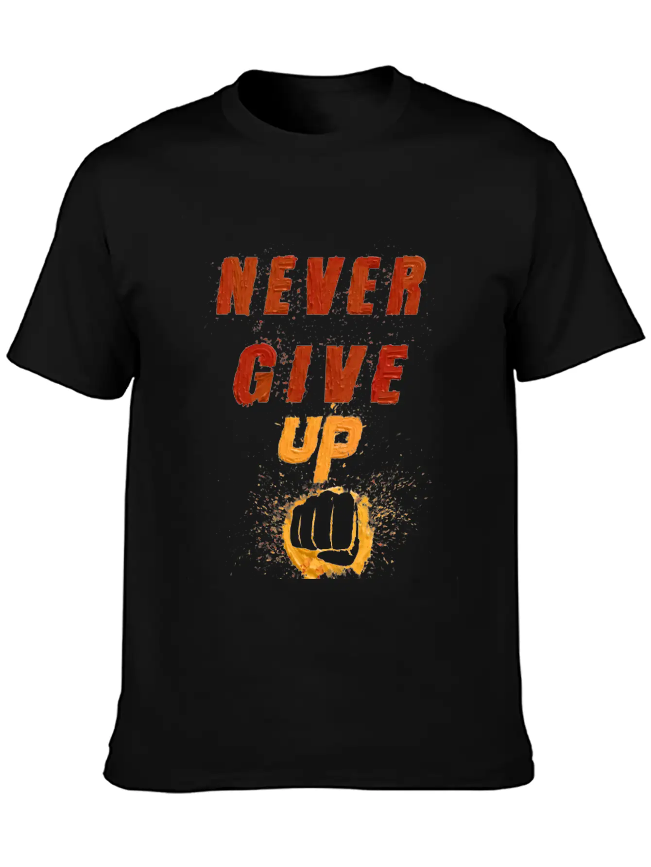 Never Give Up Classic Fit Graphic Tee For Daily Comfort – Unisex Cotton Shirt