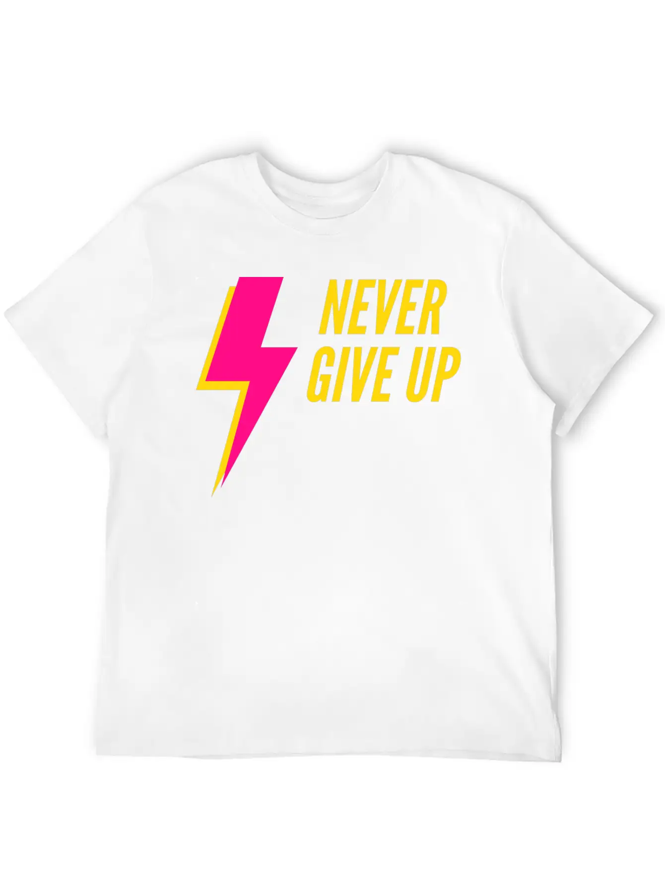 Never Give Up Lightweight Cotton T-Shirt – Daily Comfort Graphic Shirt