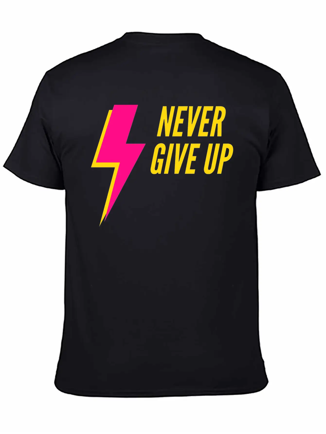 Never Give Up Lightweight Cotton T-Shirt – Daily Comfort Graphic Shirt