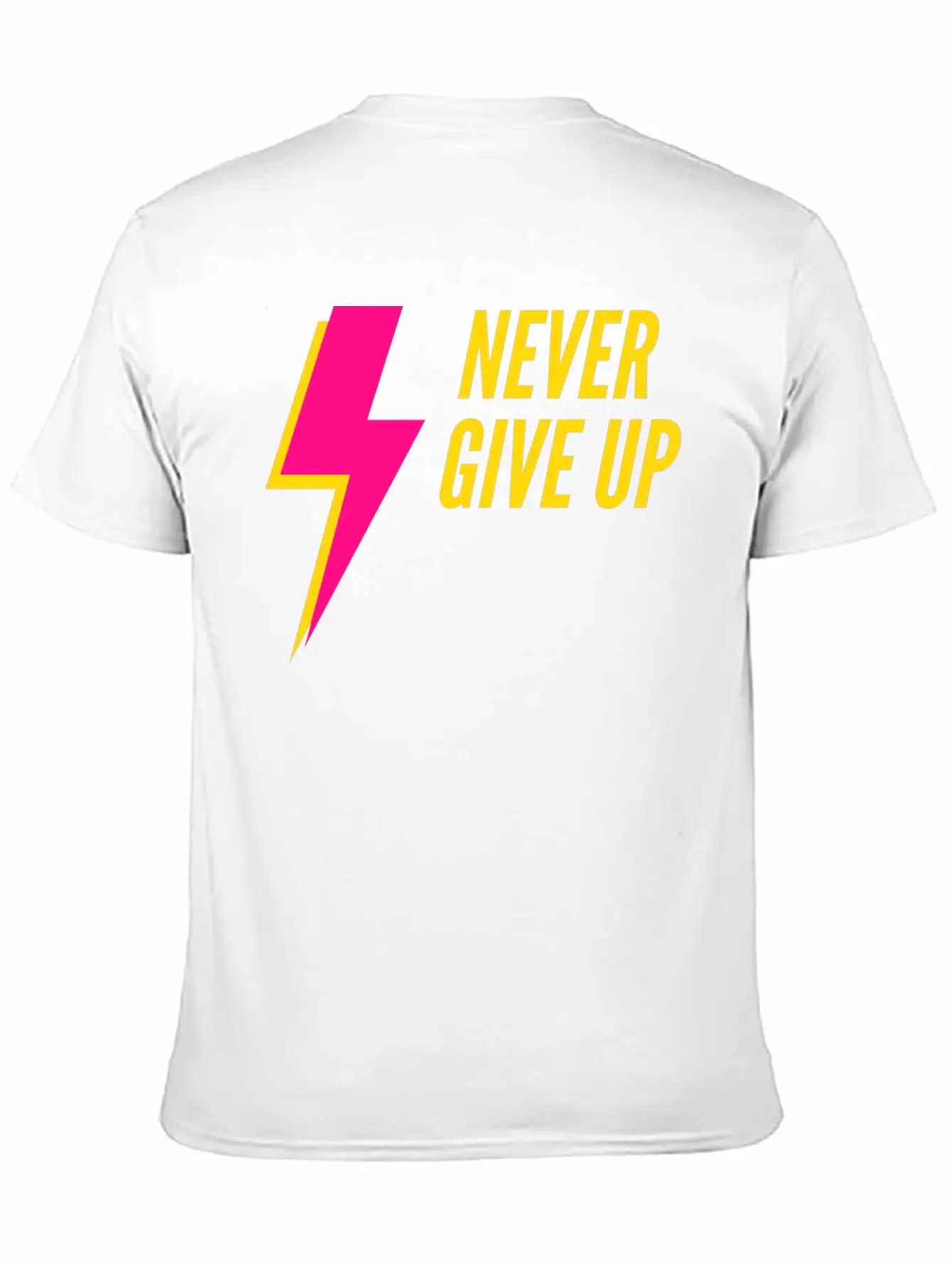 Never Give Up Lightweight Cotton T-Shirt – Daily Comfort Graphic Shirt
