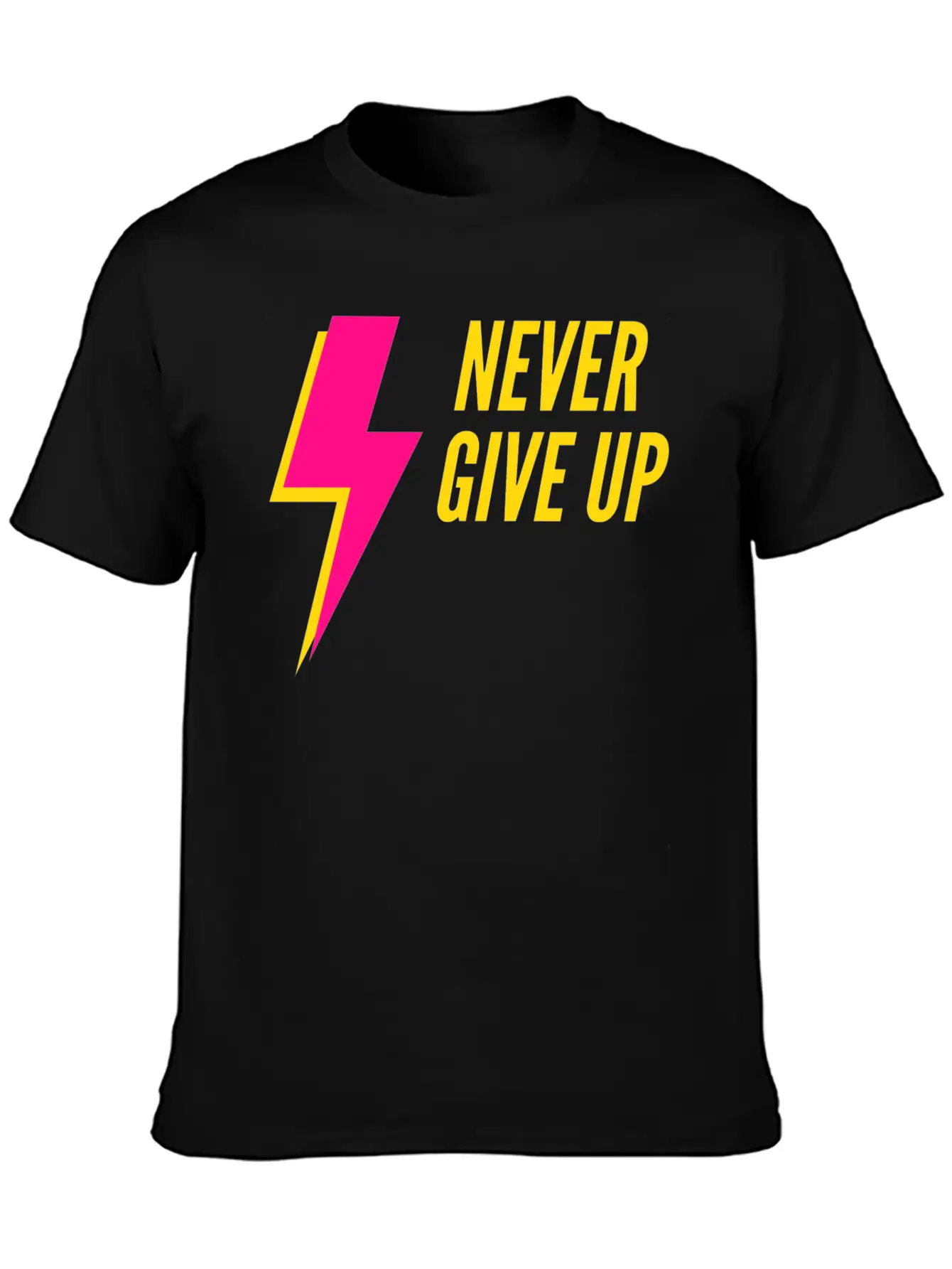 Never Give Up Lightweight Cotton T-Shirt – Daily Comfort Graphic Shirt