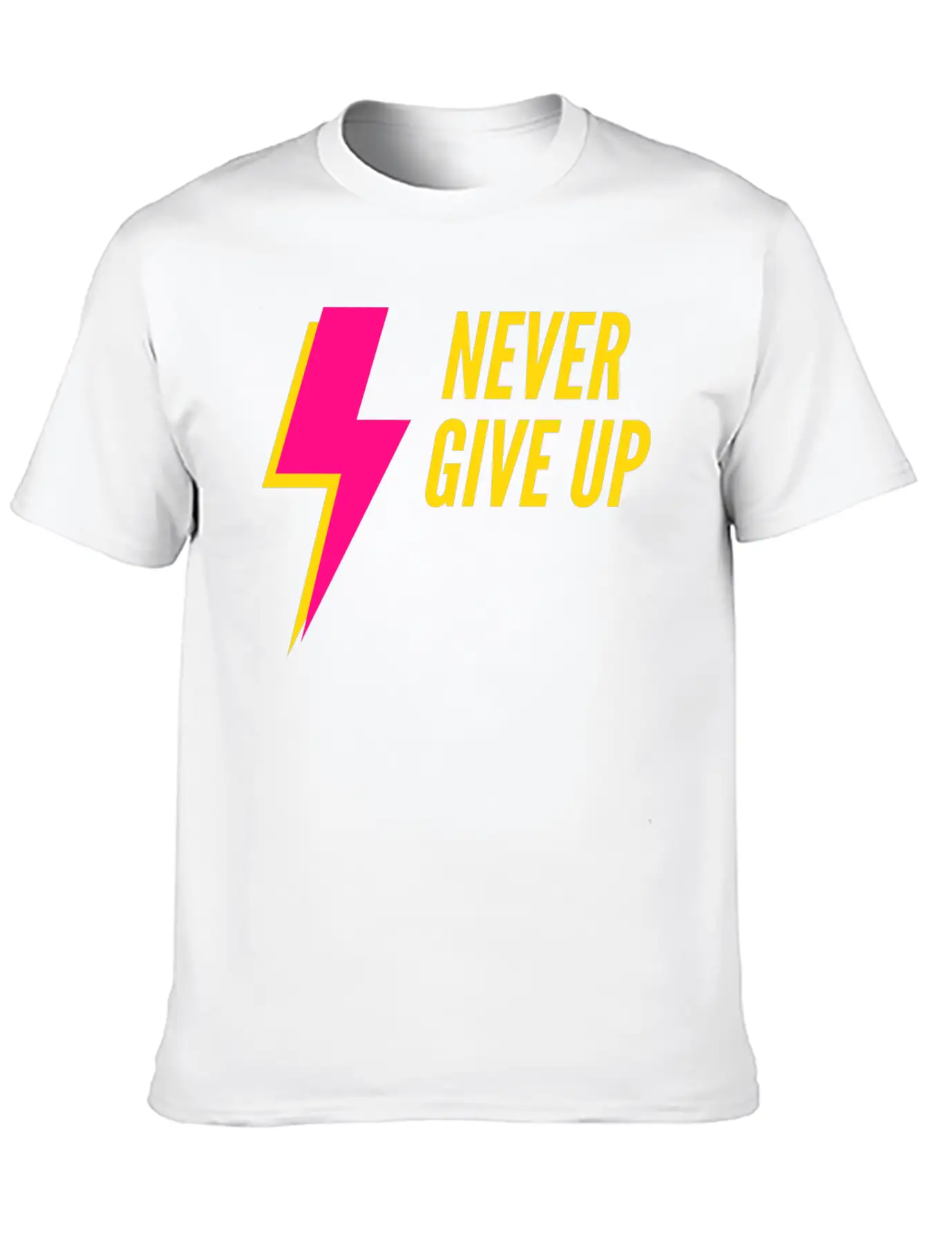 Never Give Up Lightweight Cotton T-Shirt – Daily Comfort Graphic Shirt