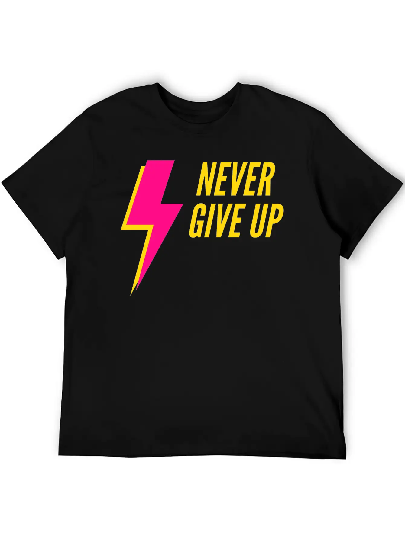 Never Give Up Lightweight Cotton T-Shirt – Daily Comfort Graphic Shirt