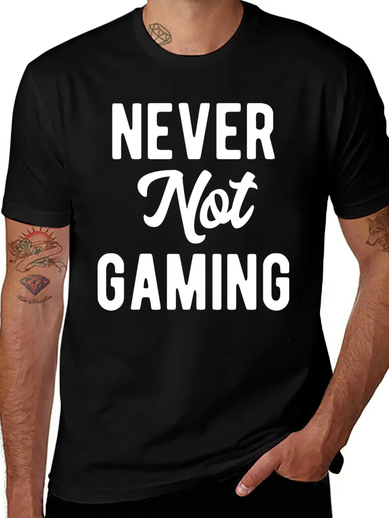 Never Not Gaming Modern Fit Casual T-Shirt – Clean And Versatile Design