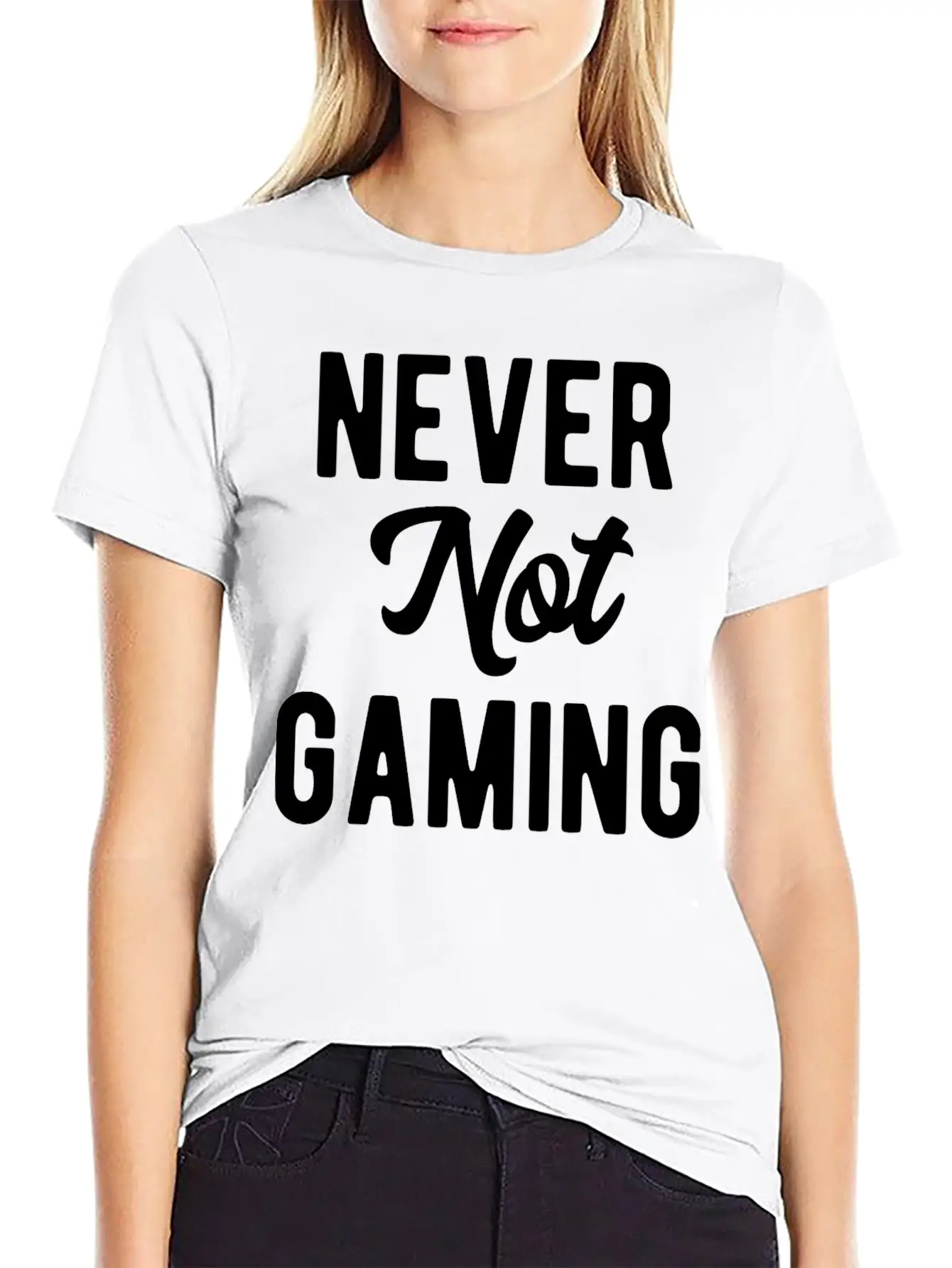 Never Not Gaming Modern Fit Casual T-Shirt – Clean And Versatile Design