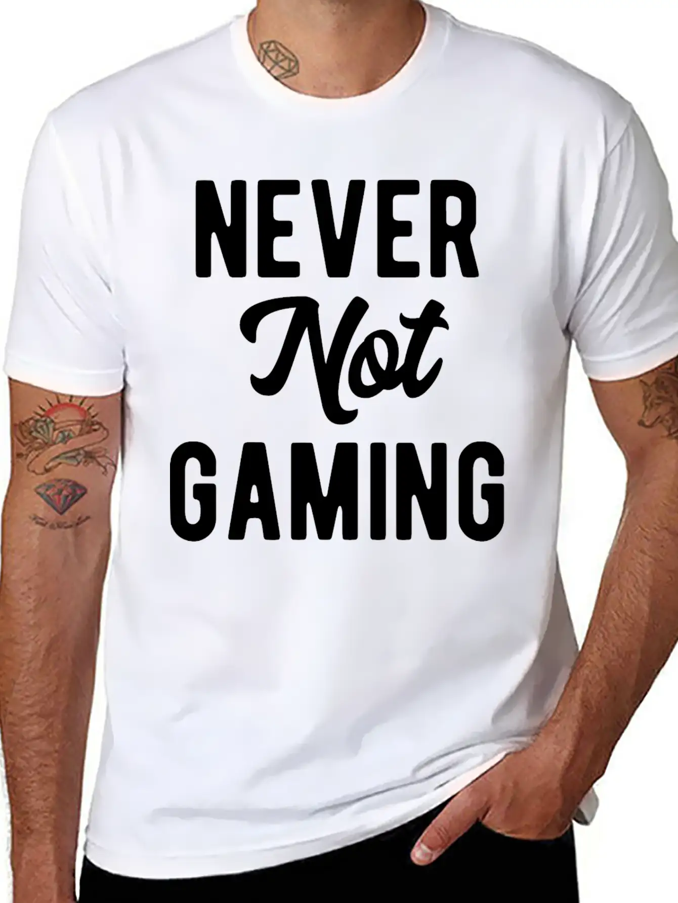 Never Not Gaming Modern Fit Casual T-Shirt – Clean And Versatile Design