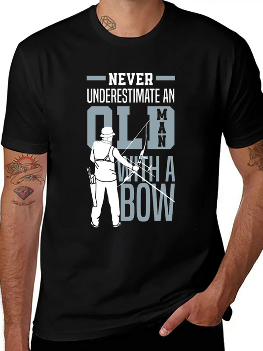 Never Underestimate An Old Man With A Bow Archery Modern Fit Casual T-Shirt – Clean And Versatile Design