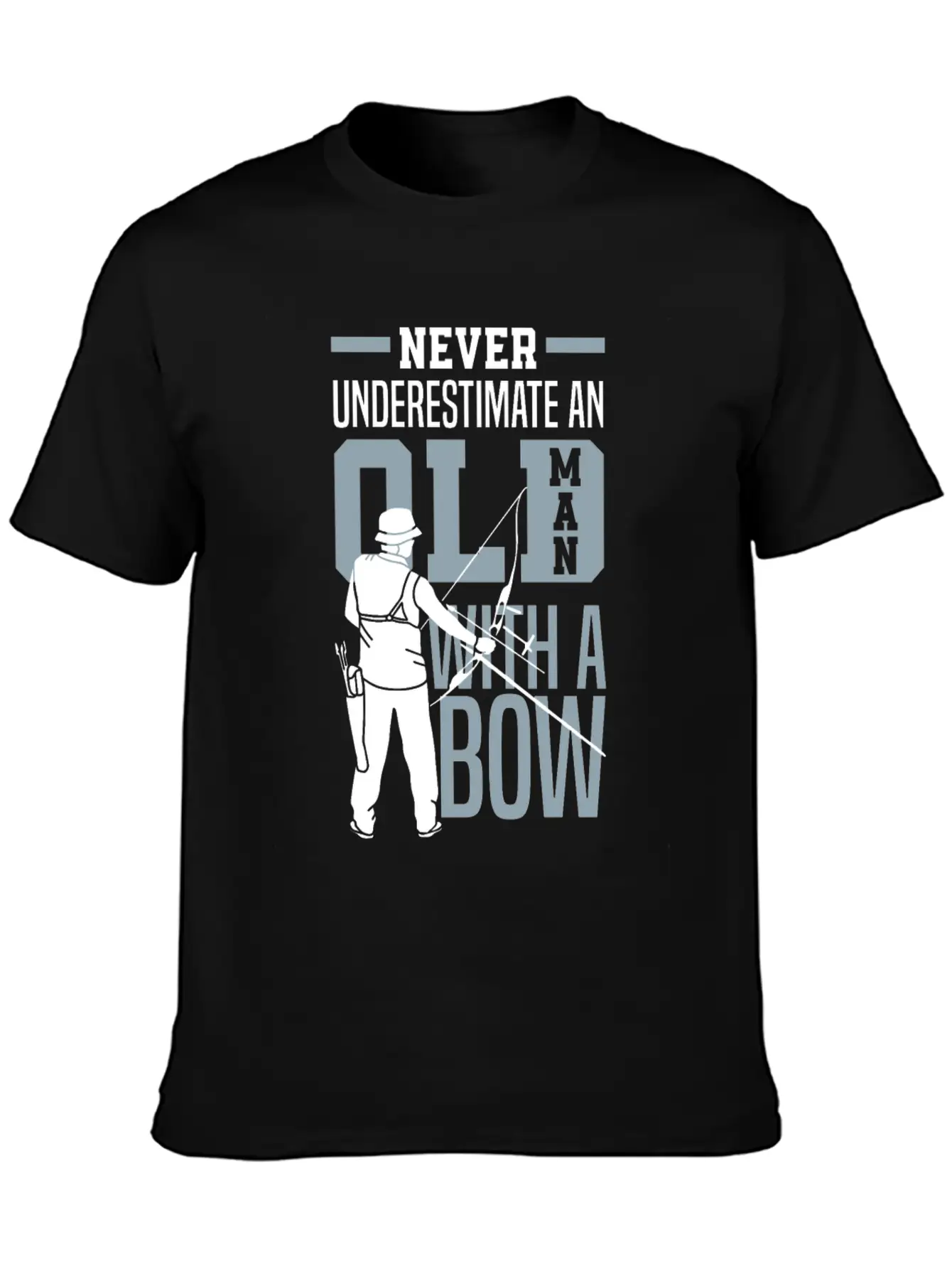 Never Underestimate An Old Man With A Bow Archery Modern Fit Casual T-Shirt – Clean And Versatile Design