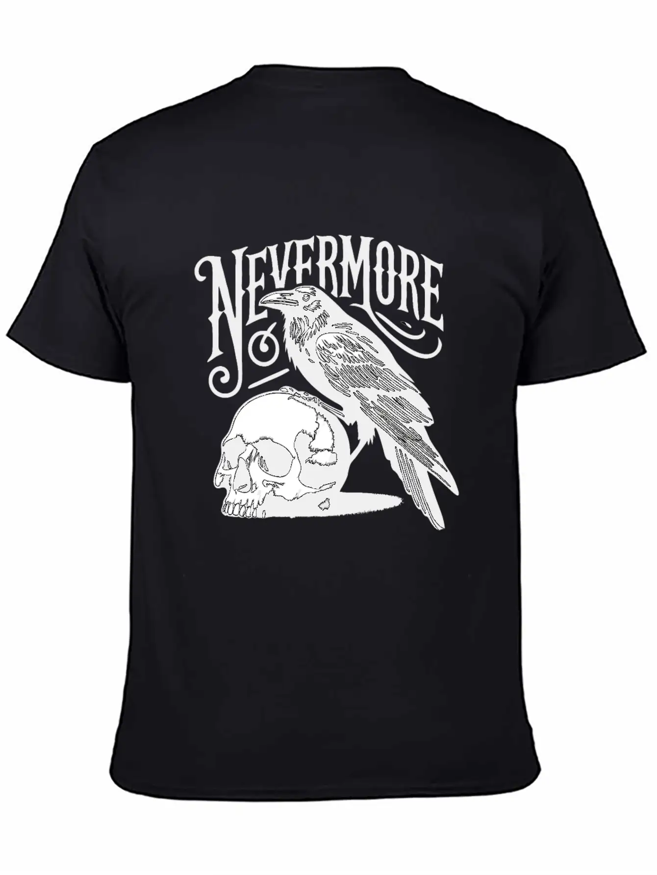 Nevermore The Raven Edgar Allan Poe Gothic Classic Fit Graphic Tee For Daily Comfort – Unisex Cotton Shirt