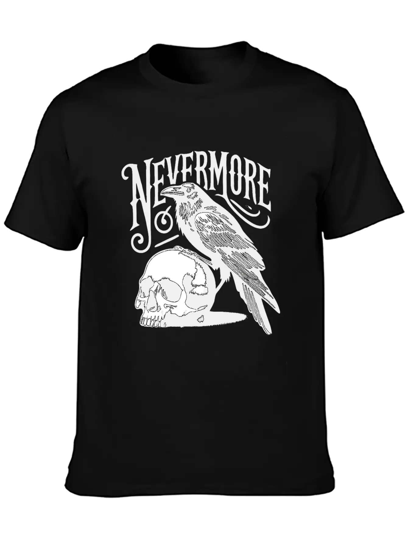 Nevermore The Raven Edgar Allan Poe Gothic Classic Fit Graphic Tee For Daily Comfort – Unisex Cotton Shirt