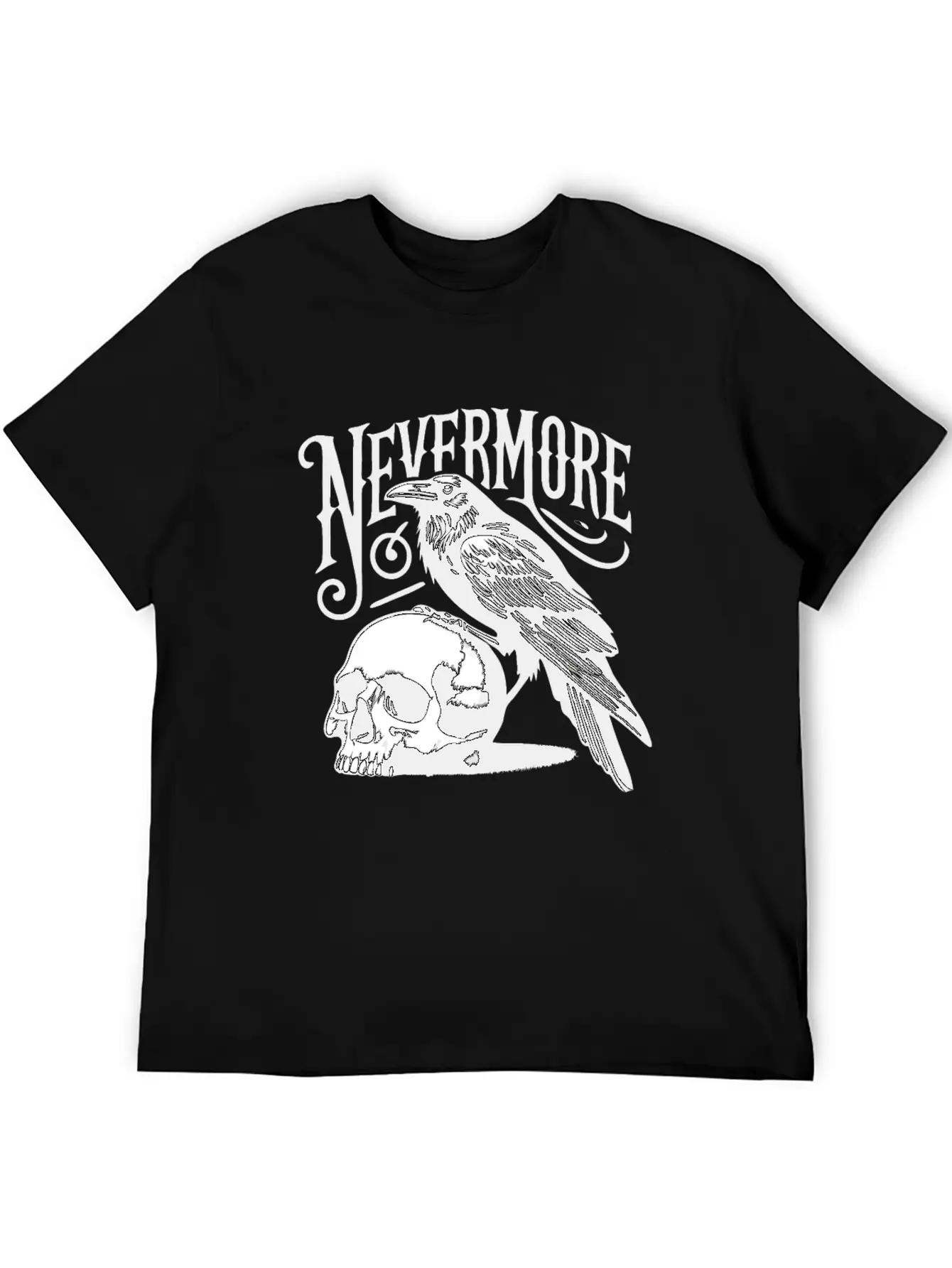 Nevermore The Raven Edgar Allan Poe Gothic Classic Fit Graphic Tee For Daily Comfort – Unisex Cotton Shirt