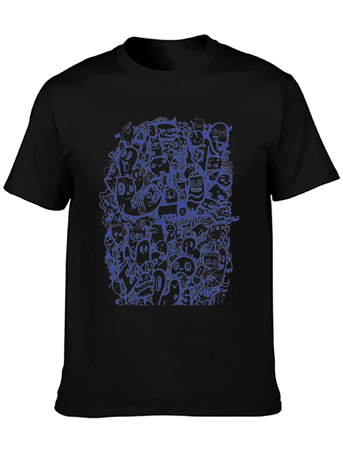 New Design Blue Doodle Best Seller Basic Graphic T-Shirt – Daily Comfort In Soft Cotton