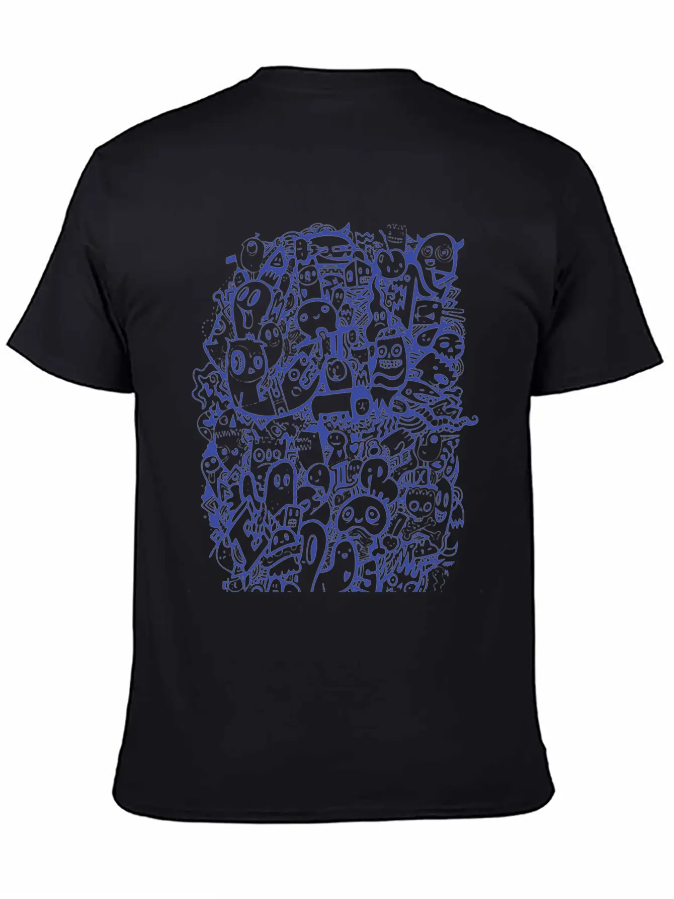 New Design Blue Doodle Best Seller Basic Graphic T-Shirt – Daily Comfort In Soft Cotton