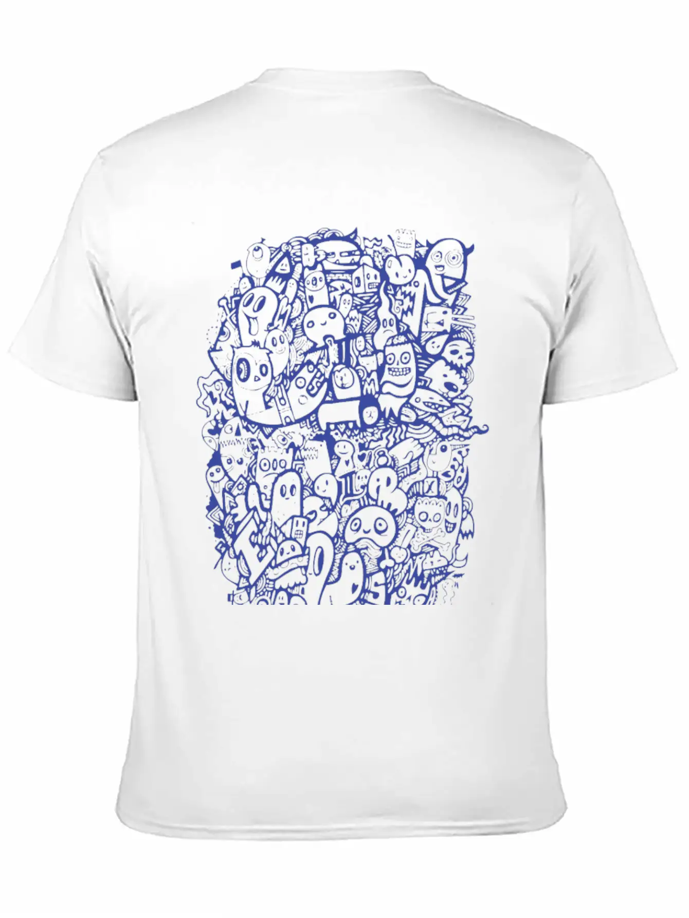New Design Blue Doodle Best Seller Basic Graphic T-Shirt – Daily Comfort In Soft Cotton