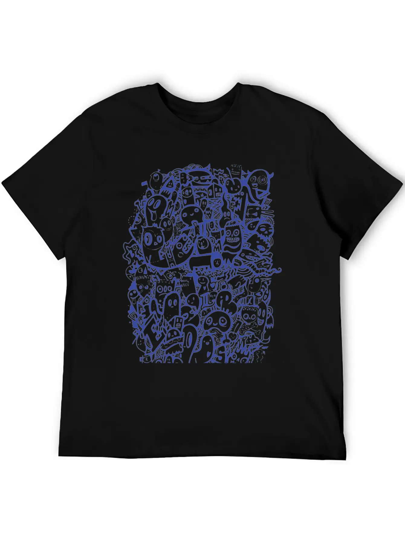 New Design Blue Doodle Best Seller Basic Graphic T-Shirt – Daily Comfort In Soft Cotton