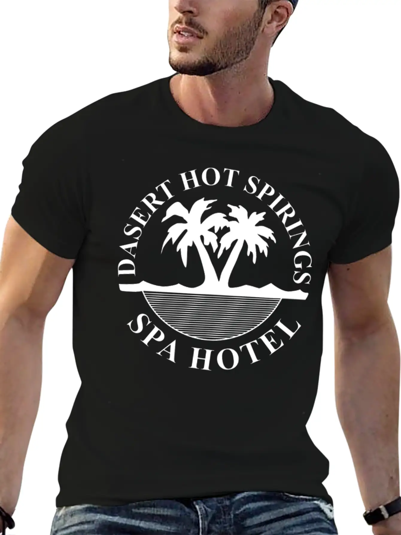New Design Desert Hot Springs Spa Hotel Unisex Casual T-Shirt ��� Clean Design For Daily Comfort