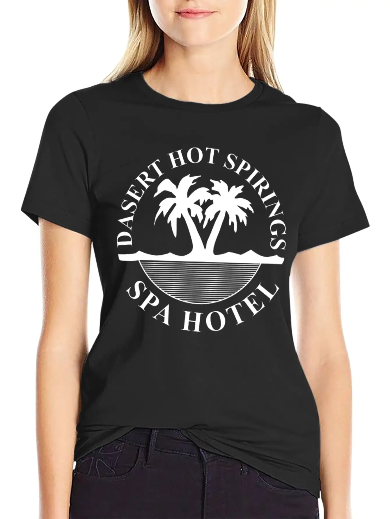 New Design Desert Hot Springs Spa Hotel Unisex Casual T-Shirt ��� Clean Design For Daily Comfort