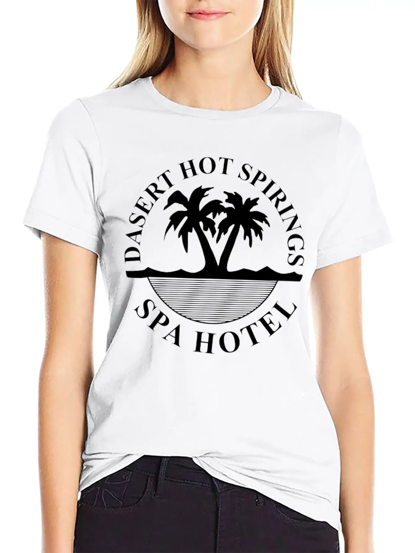 New Design Desert Hot Springs Spa Hotel Unisex Casual T-Shirt ��� Clean Design For Daily Comfort