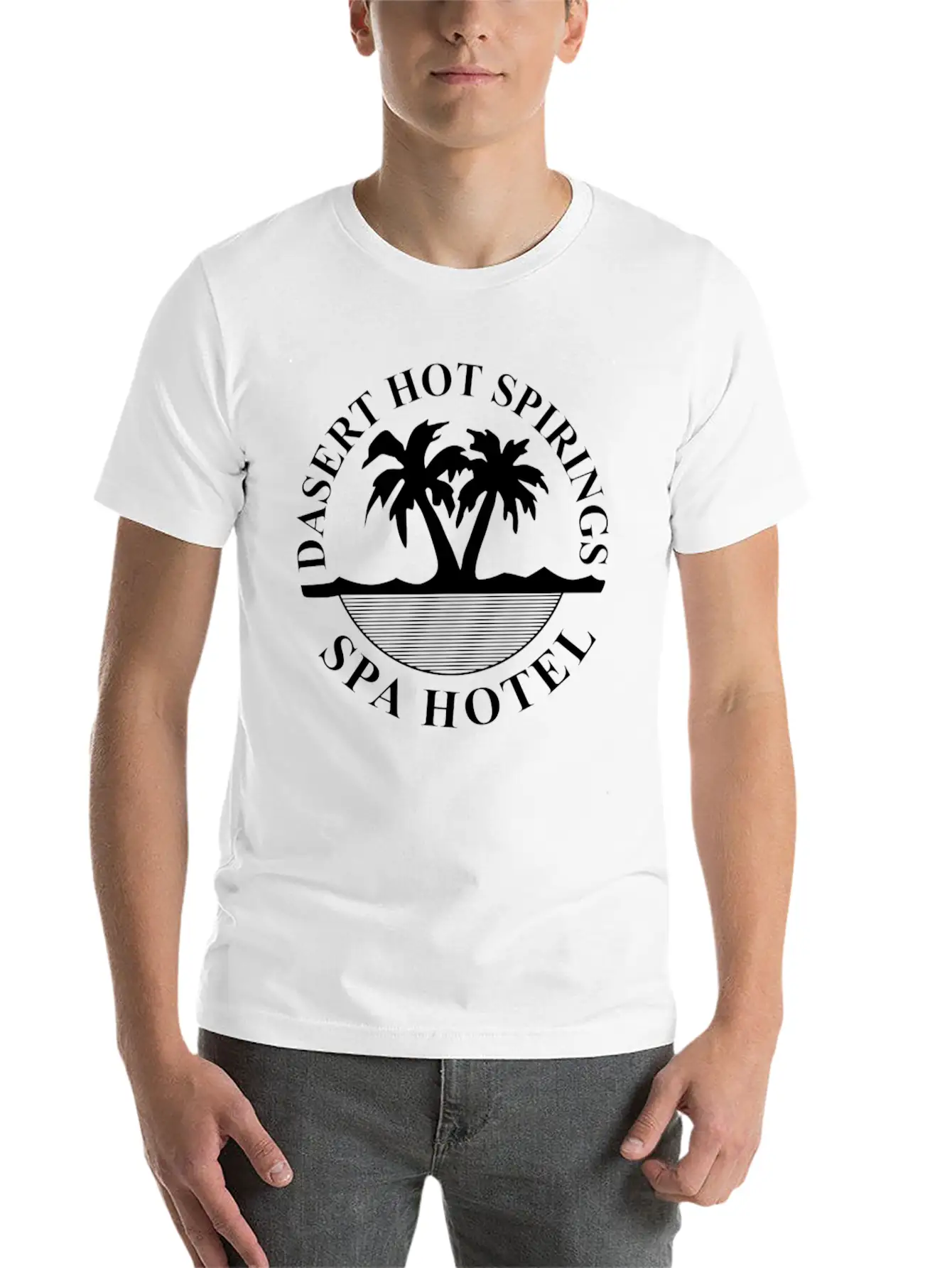 New Design Desert Hot Springs Spa Hotel Unisex Casual T-Shirt ��� Clean Design For Daily Comfort