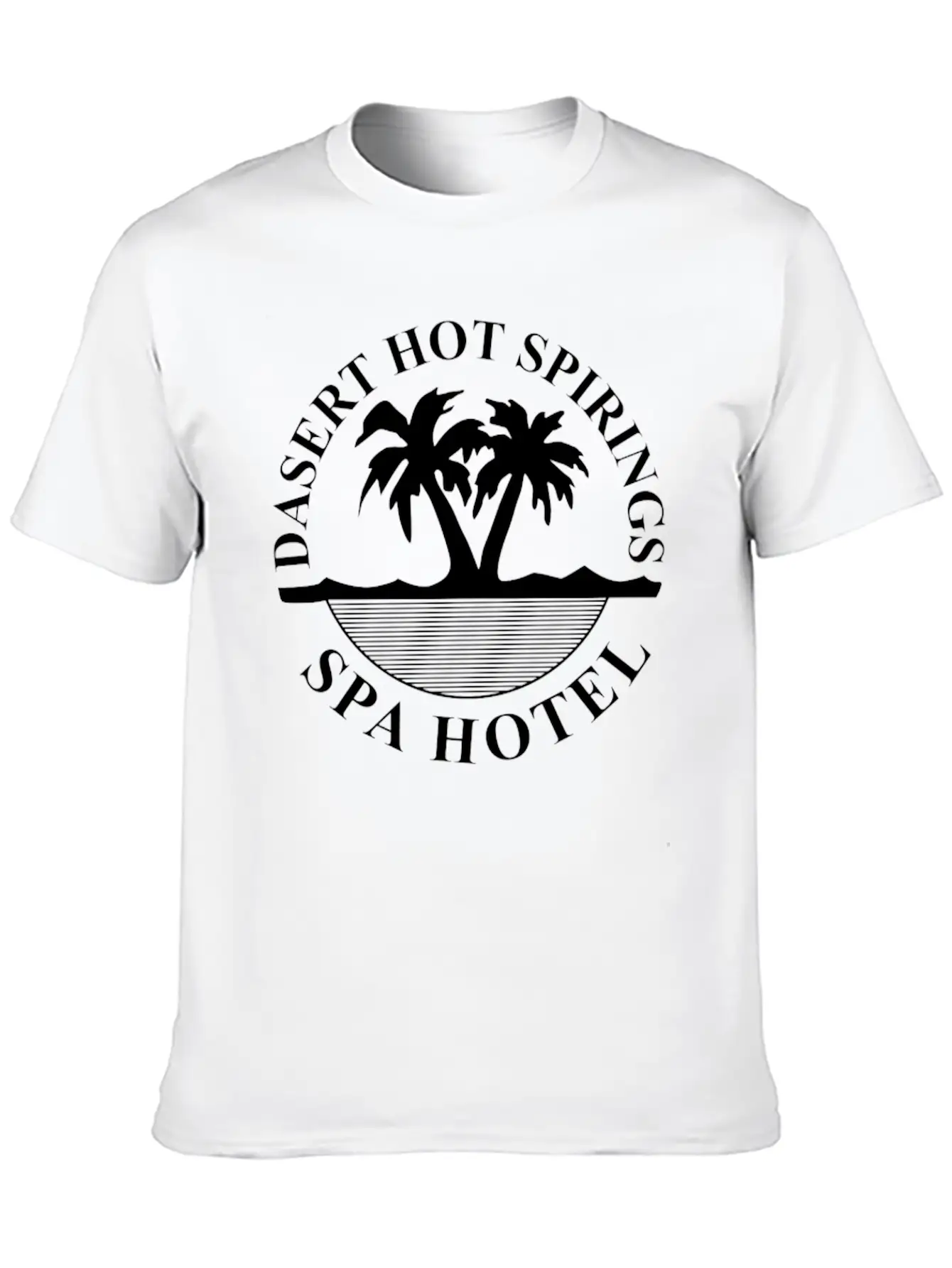 New Design Desert Hot Springs Spa Hotel Unisex Casual T-Shirt ��� Clean Design For Daily Comfort