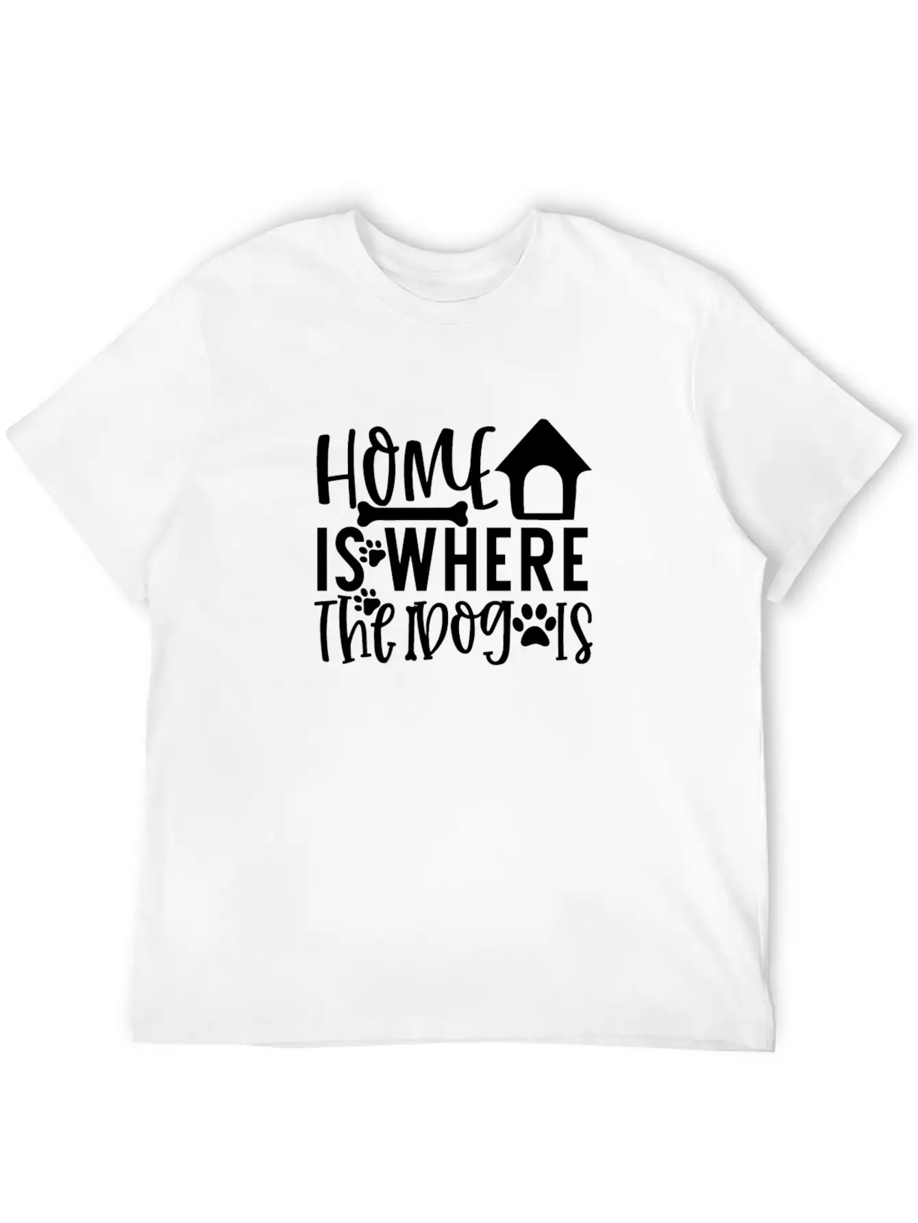 New Dog Home Is Where The Dog Is Essential Cotton Tee For Daily Outfits – Unisex Style