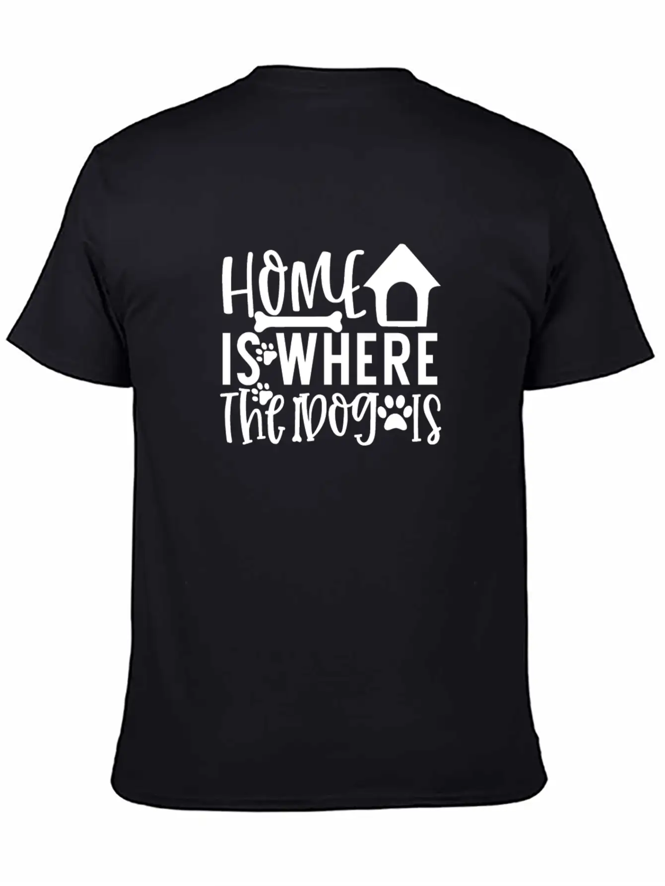New Dog Home Is Where The Dog Is Essential Cotton Tee For Daily Outfits – Unisex Style