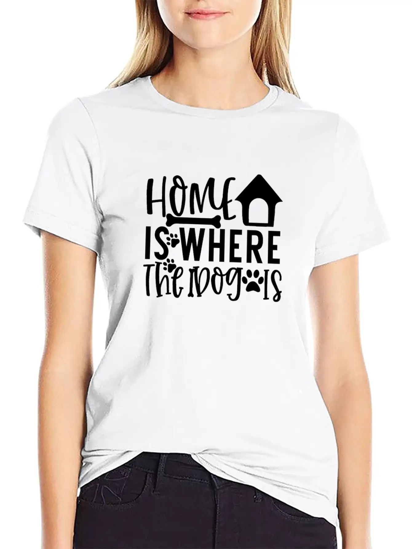 New Dog Home Is Where The Dog Is Essential Cotton Tee For Daily Outfits – Unisex Style