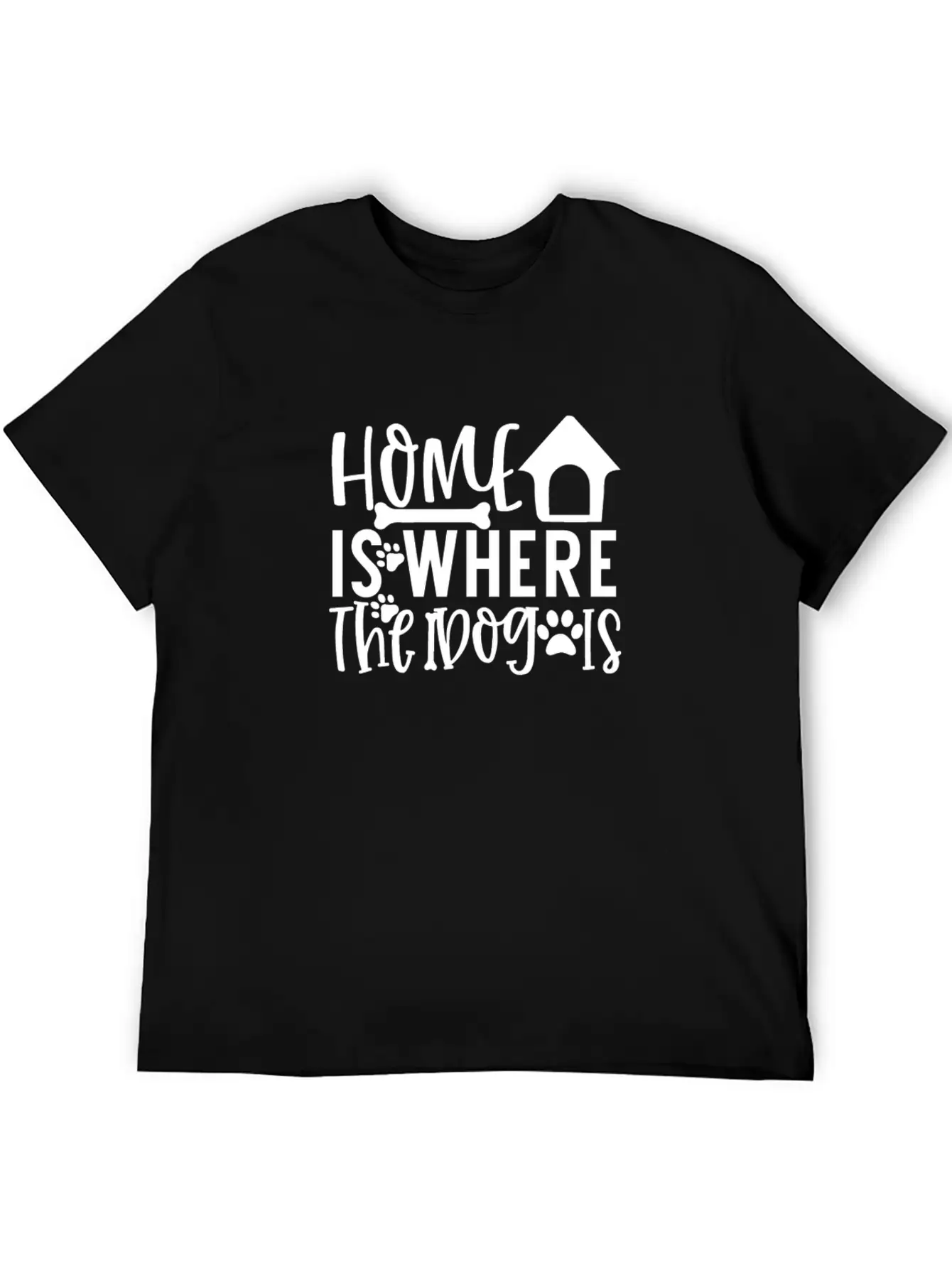 New Dog Home Is Where The Dog Is Essential Cotton Tee For Daily Outfits – Unisex Style
