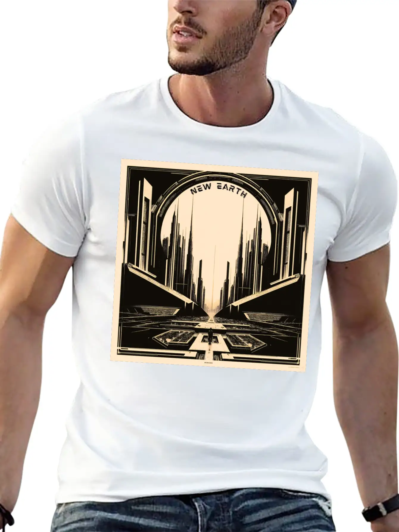 New Earth Lightweight Cotton T-Shirt – Daily Comfort Graphic Shirt