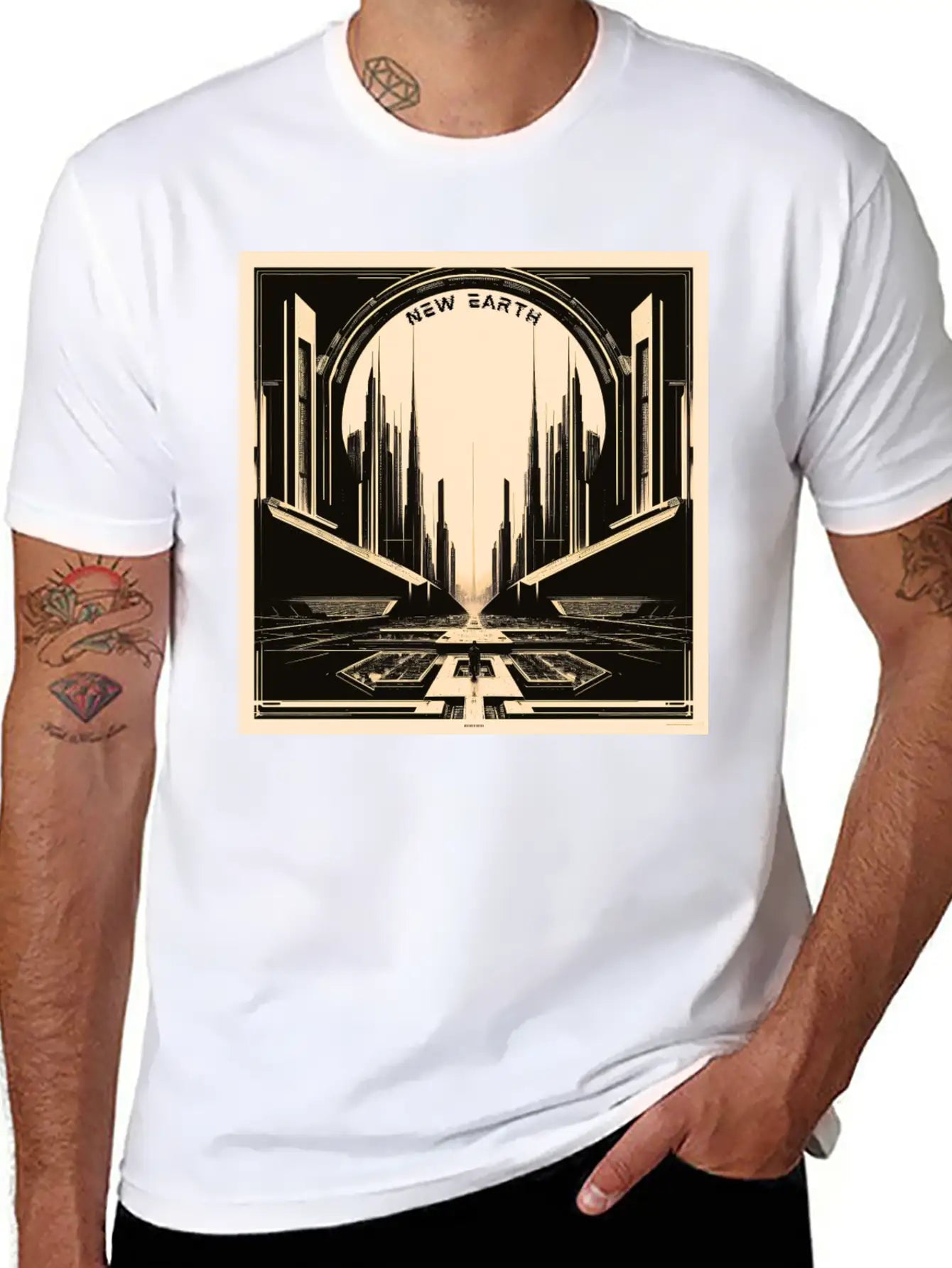 New Earth Lightweight Cotton T-Shirt – Daily Comfort Graphic Shirt