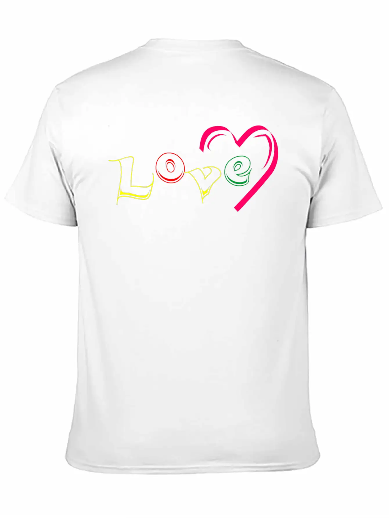 New T-shirt Love Writing With Love Ornamen Essential Cotton Tee For Daily Outfits – Unisex Style