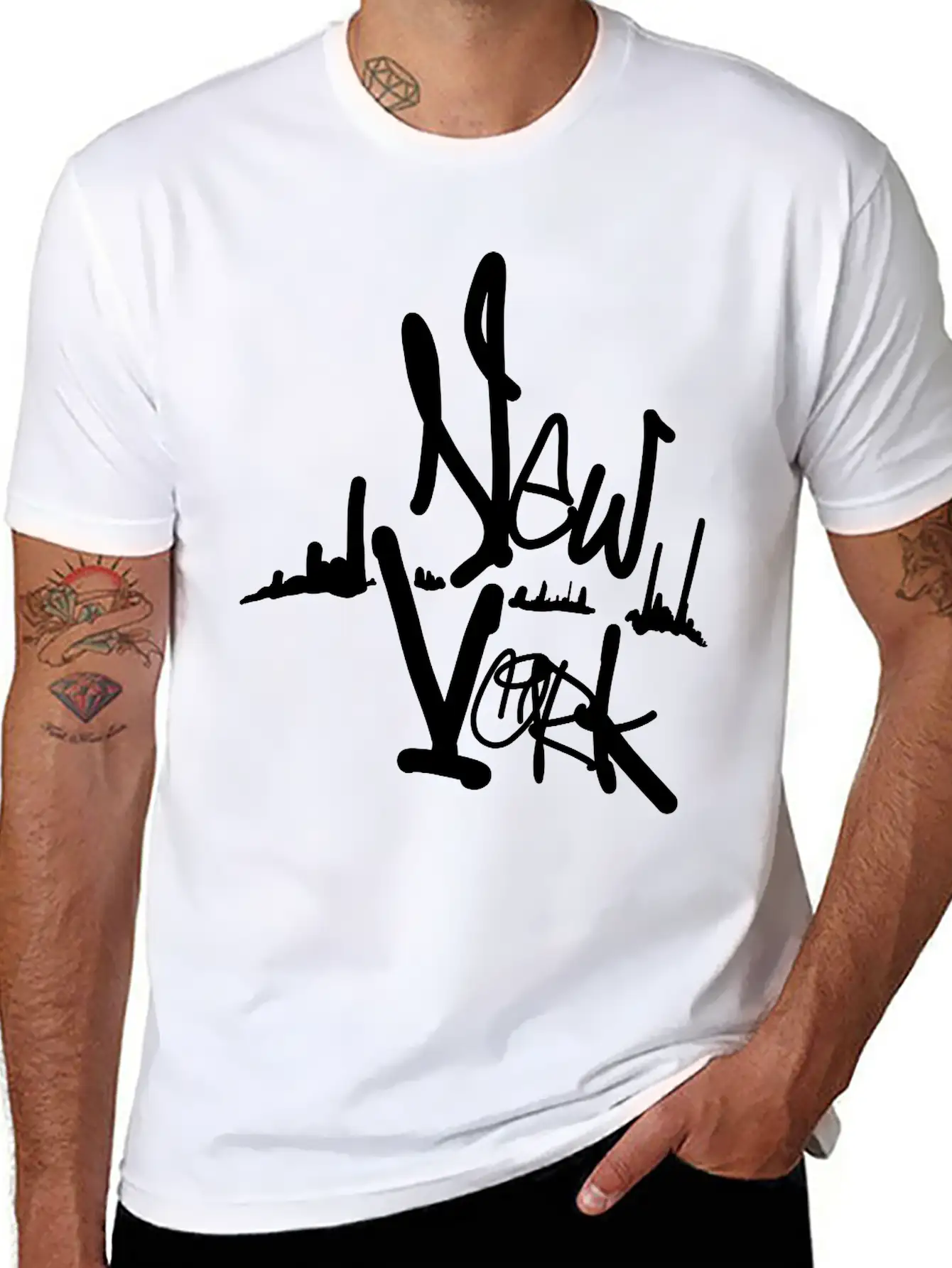 New York Art Unisex Casual T-Shirt ��� Clean Design For Daily Comfort