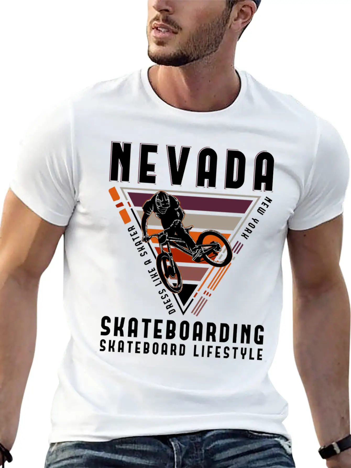 New York Skateboarding Skateboard Lifestyle Tshirt Unisex Casual T-Shirt ��� Clean Design For Daily Comfort