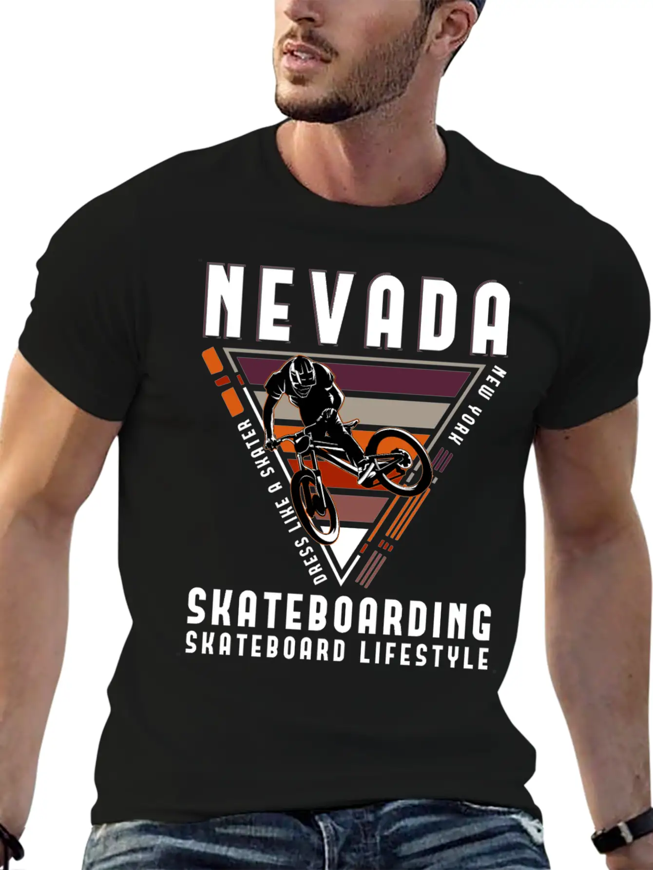 New York Skateboarding Skateboard Lifestyle Tshirt Unisex Casual T-Shirt ��� Clean Design For Daily Comfort