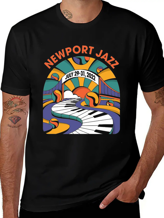NEWPORT JAZZ FEST 2022 Lightweight Cotton T-Shirt – Daily Comfort Graphic Shirt