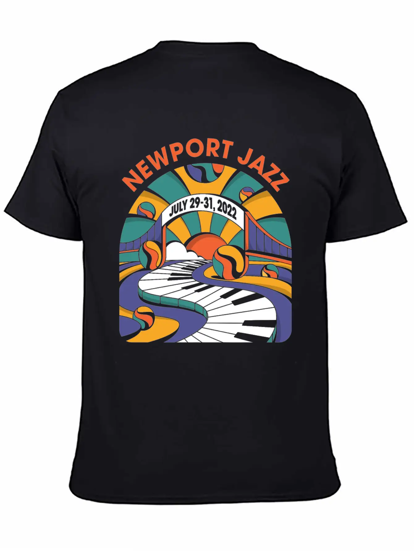 NEWPORT JAZZ FEST 2022 Lightweight Cotton T-Shirt – Daily Comfort Graphic Shirt