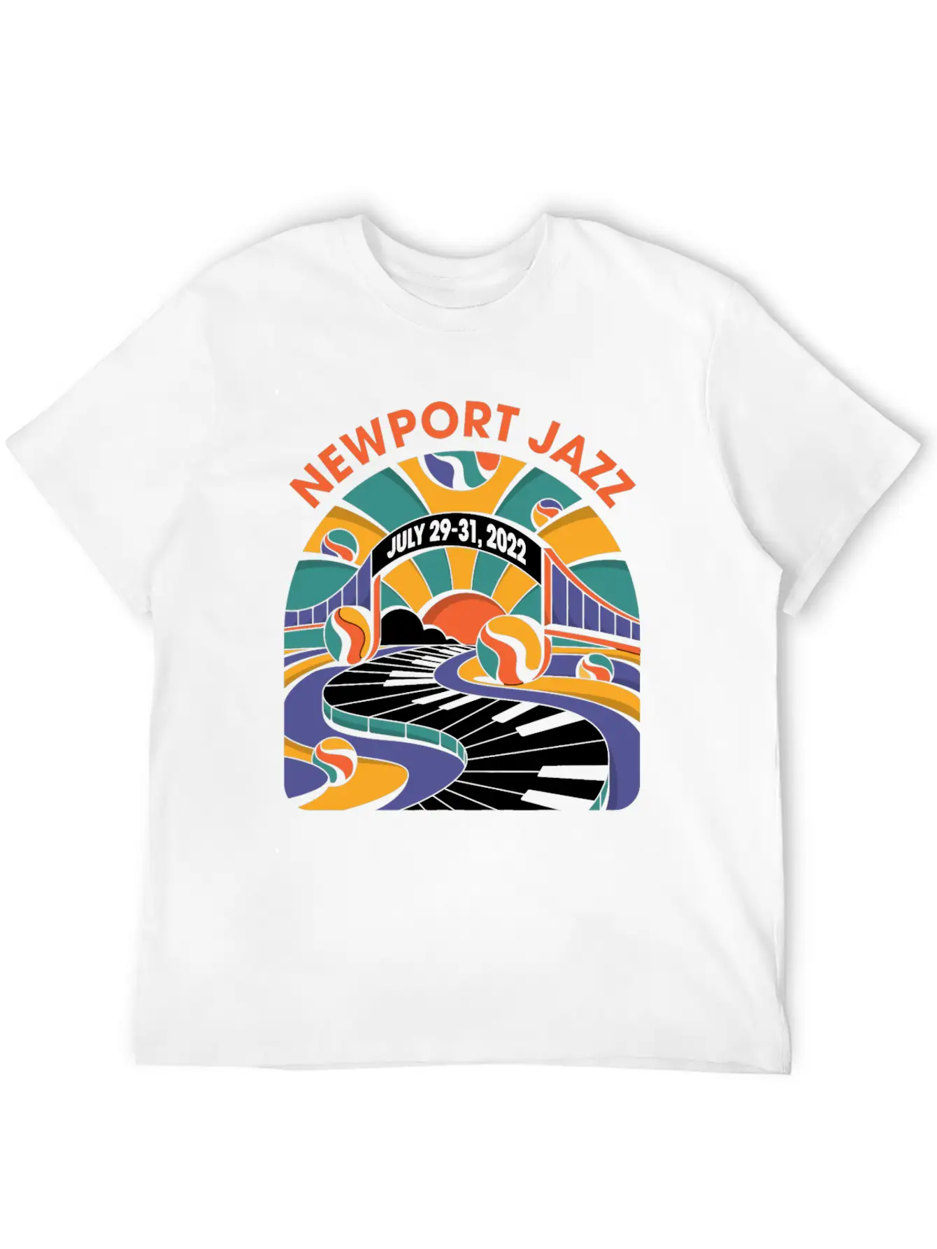 NEWPORT JAZZ FEST 2022 Lightweight Cotton T-Shirt – Daily Comfort Graphic Shirt