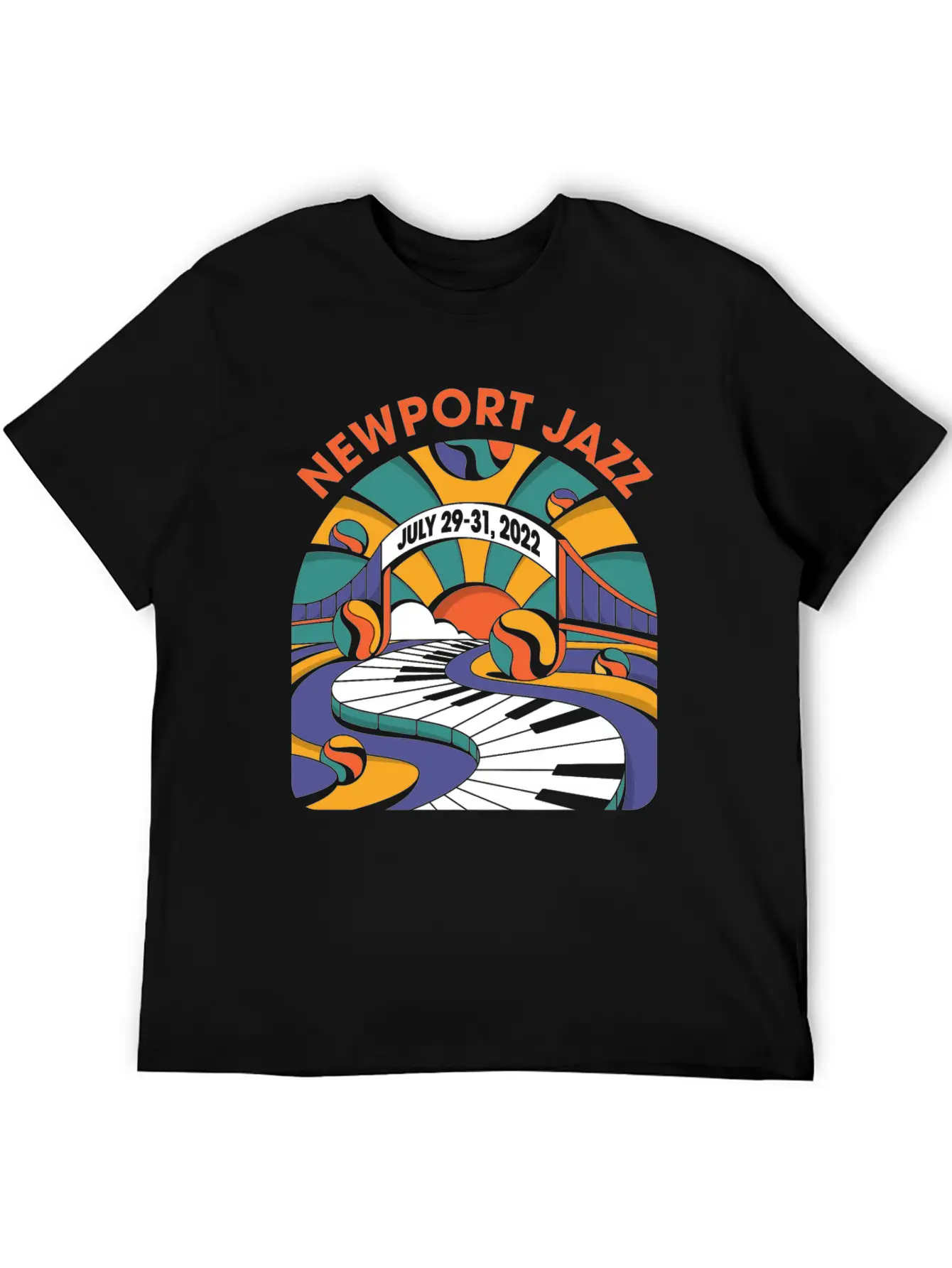 NEWPORT JAZZ FEST 2022 Lightweight Cotton T-Shirt – Daily Comfort Graphic Shirt