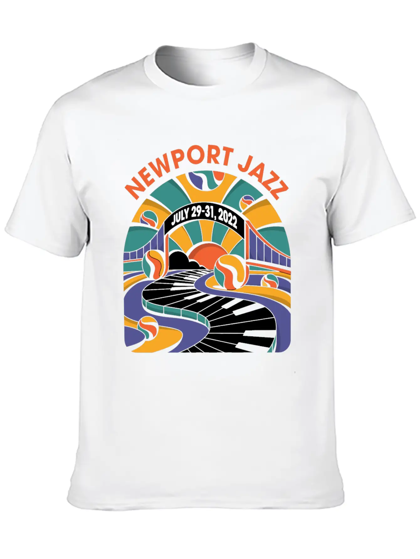NEWPORT JAZZ FEST 2022 Lightweight Cotton T-Shirt – Daily Comfort Graphic Shirt