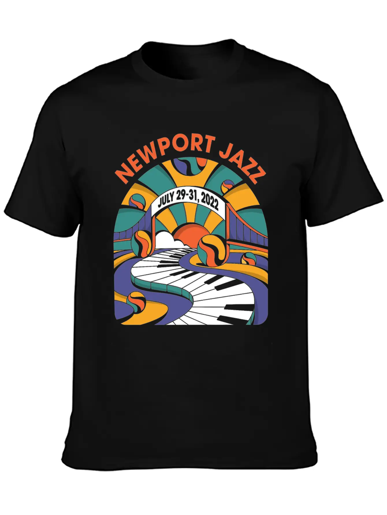 NEWPORT JAZZ FEST 2022 Lightweight Cotton T-Shirt – Daily Comfort Graphic Shirt