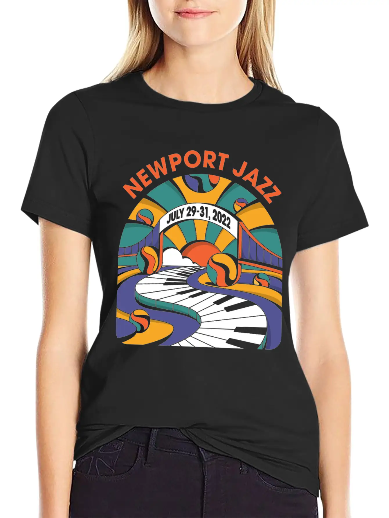 NEWPORT JAZZ FEST 2022 Lightweight Cotton T-Shirt – Daily Comfort Graphic Shirt